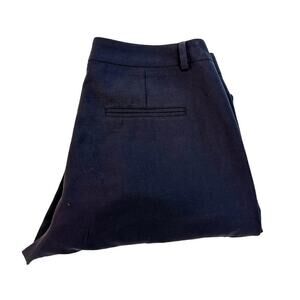 Nili Lotan Casual Navy Slacks Pinch Pleat Front Size 2